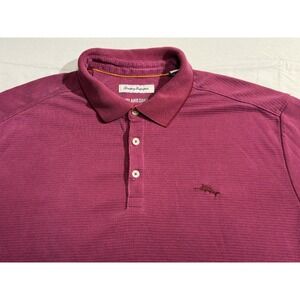 Tommy‎ Bahama Island Zone Men's XL Burgandy Polo Modal Polyester